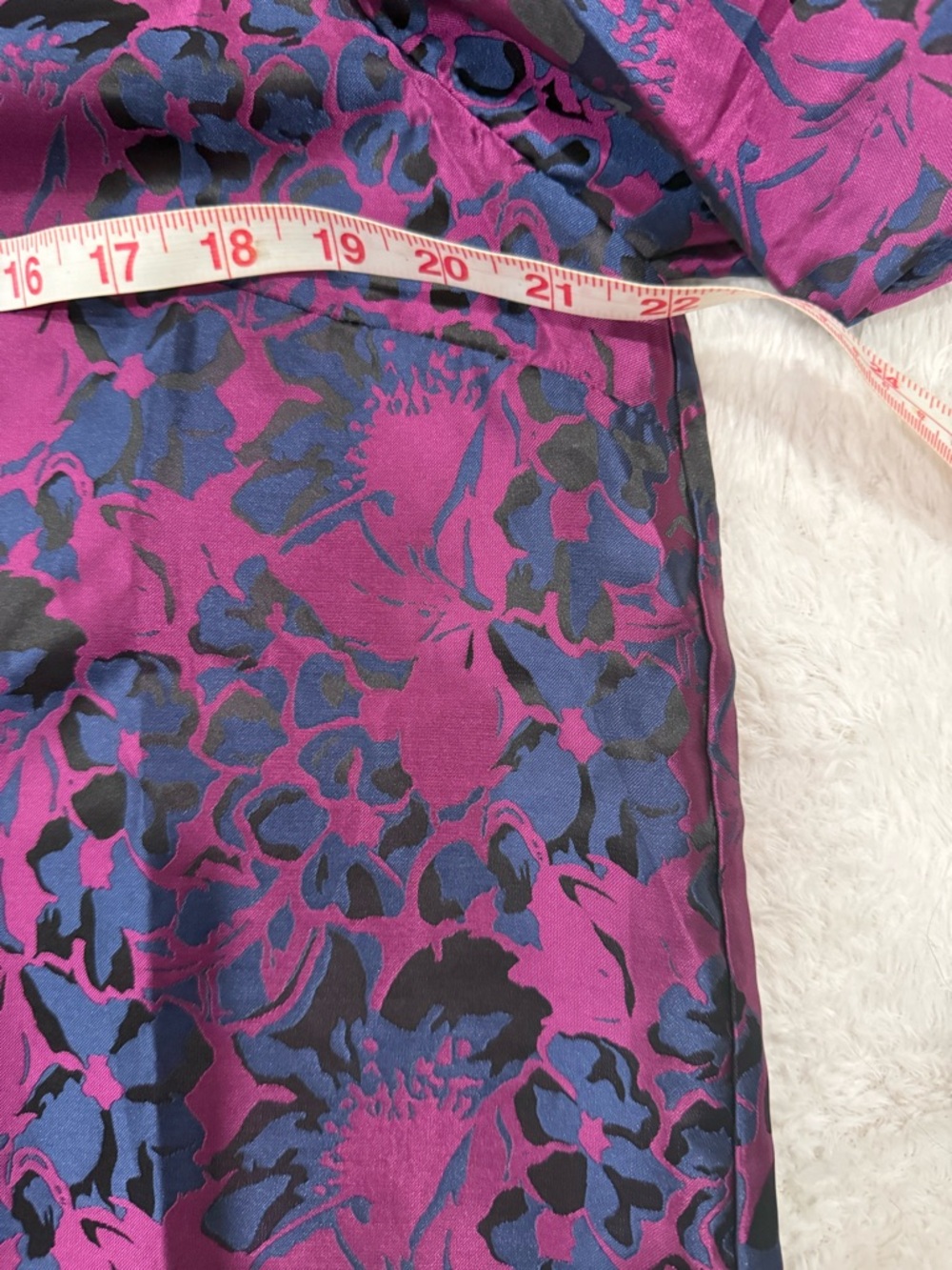 Sugarlips Purple Floral Puff Sleeve Blouse - Picture 4 of 5